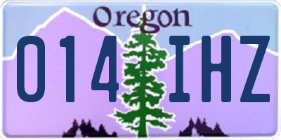 OR license plate 014IHZ