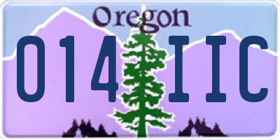 OR license plate 014IIC