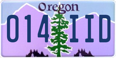 OR license plate 014IID
