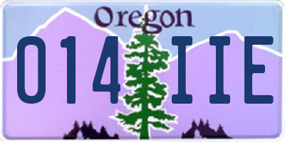 OR license plate 014IIE