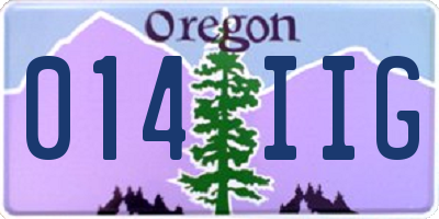 OR license plate 014IIG