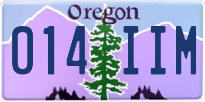 OR license plate 014IIM