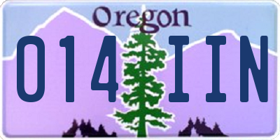 OR license plate 014IIN