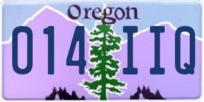 OR license plate 014IIQ