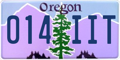 OR license plate 014IIT