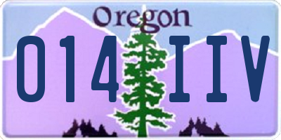 OR license plate 014IIV