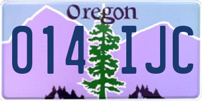 OR license plate 014IJC