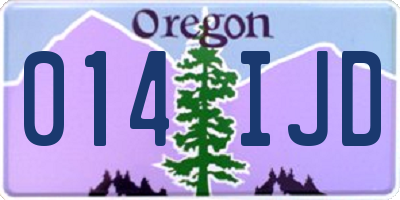 OR license plate 014IJD
