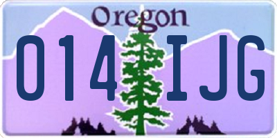 OR license plate 014IJG