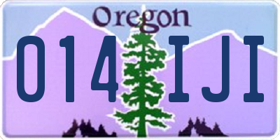 OR license plate 014IJI