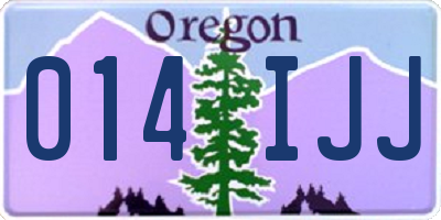 OR license plate 014IJJ