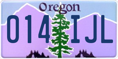 OR license plate 014IJL