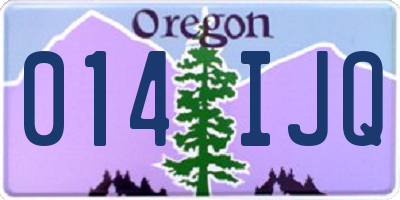 OR license plate 014IJQ