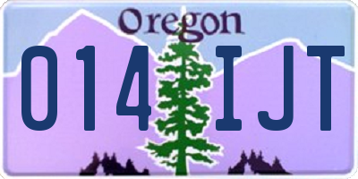 OR license plate 014IJT