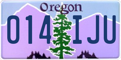 OR license plate 014IJU