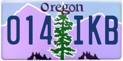 OR license plate 014IKB
