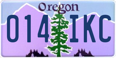 OR license plate 014IKC