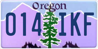 OR license plate 014IKF