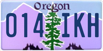 OR license plate 014IKH