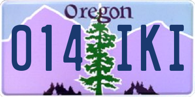 OR license plate 014IKI