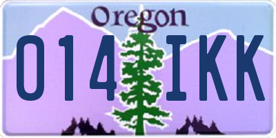 OR license plate 014IKK