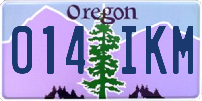 OR license plate 014IKM