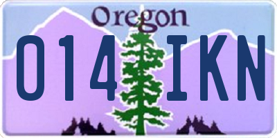 OR license plate 014IKN