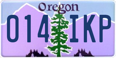 OR license plate 014IKP