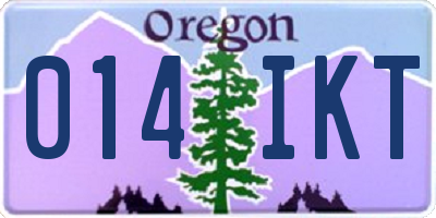 OR license plate 014IKT