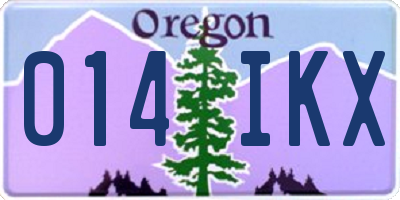 OR license plate 014IKX