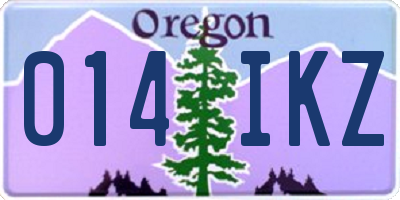 OR license plate 014IKZ