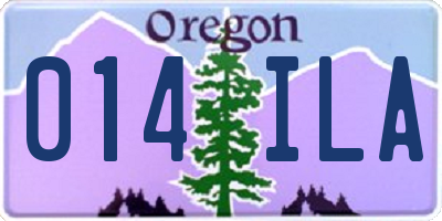 OR license plate 014ILA