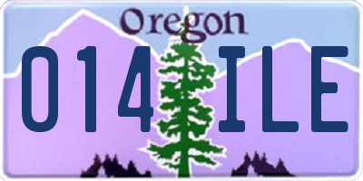OR license plate 014ILE