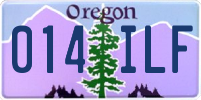 OR license plate 014ILF