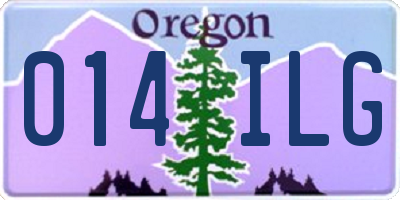 OR license plate 014ILG