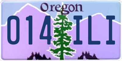 OR license plate 014ILI