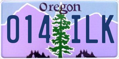 OR license plate 014ILK