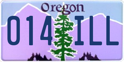 OR license plate 014ILL