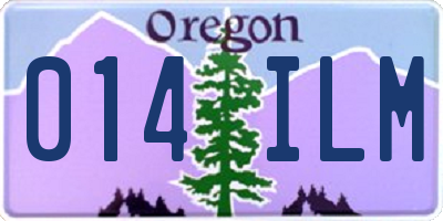 OR license plate 014ILM