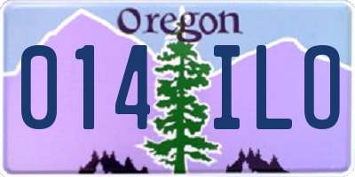 OR license plate 014ILO