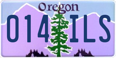 OR license plate 014ILS