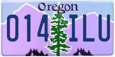 OR license plate 014ILU