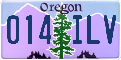 OR license plate 014ILV
