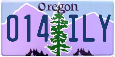OR license plate 014ILY