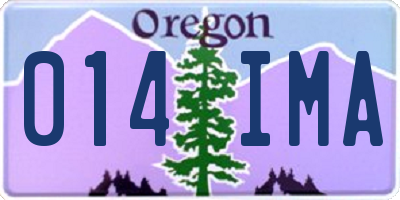 OR license plate 014IMA