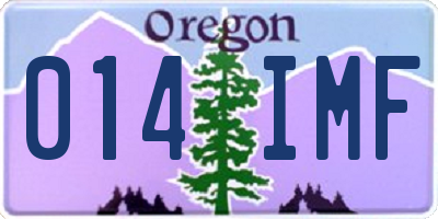 OR license plate 014IMF