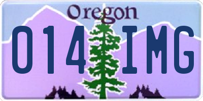OR license plate 014IMG