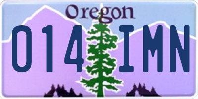 OR license plate 014IMN