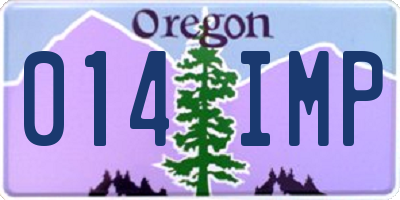 OR license plate 014IMP
