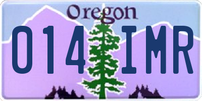 OR license plate 014IMR
